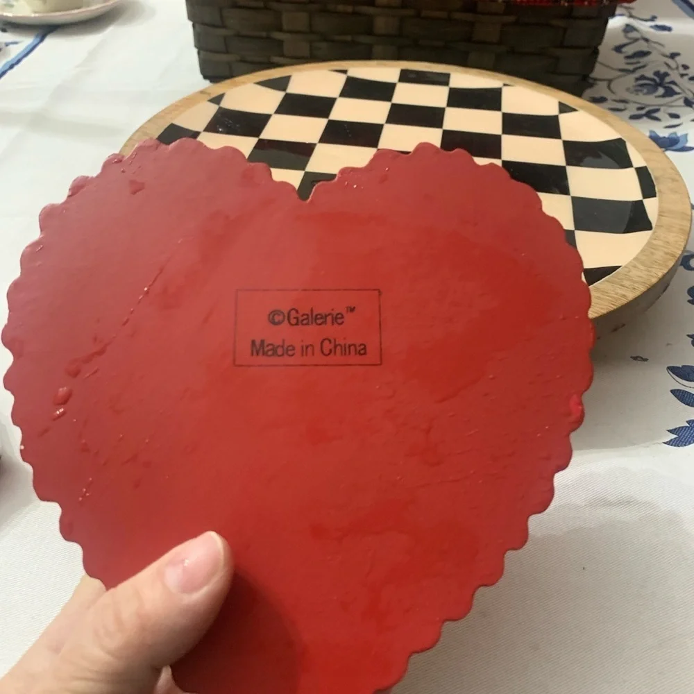 Red Heart-Shaped Decorative box